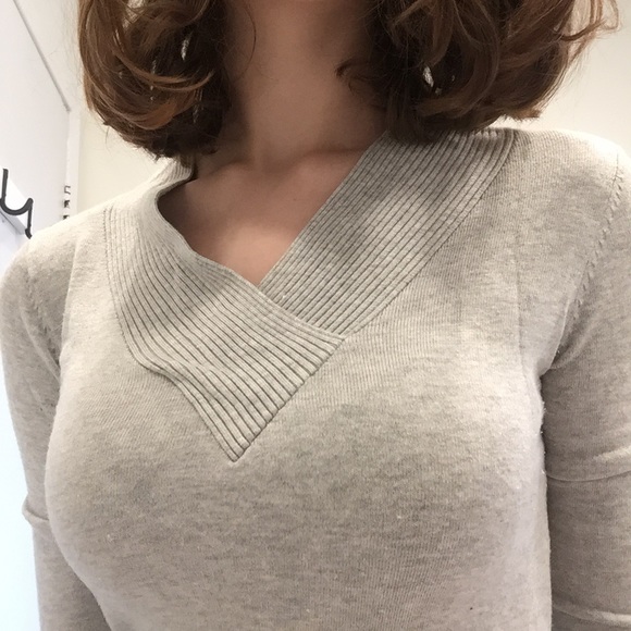 Soft Grey Danier Sweater - Picture 2 of 5